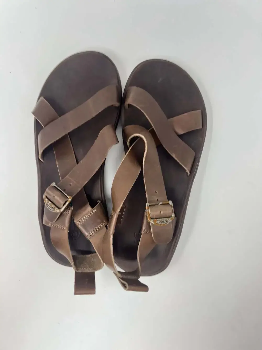 Chaco Men's Wayfarer Sandal, Brown Leather, Size 8